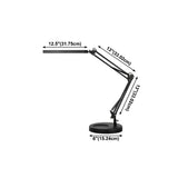 Simple Adjustable Metal Black LED Study Table Lamp #size