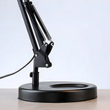 Simple Adjustable Metal Black LED Study Table Lamp Image - 7