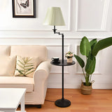 Simple Adjustable White Cone Shade Metal Floor Lamp Image - 10