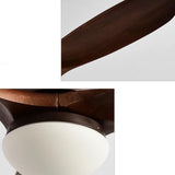 Simple Adjustable Wood 3 Blade Ceiling Fan with Light Image - 17