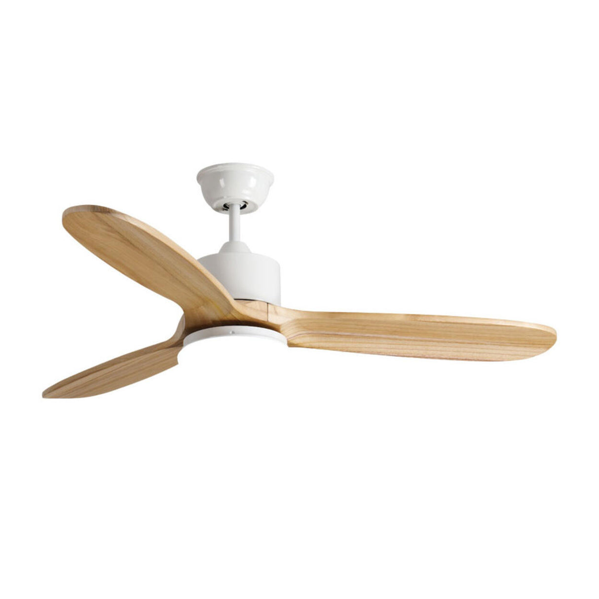 Simple Adjustable Wood 3 Blade Ceiling Fan with Light Image - 5