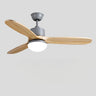 Simple Adjustable Wood 3 Blade Ceiling Fan with Light Image - 6