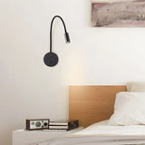 Simple Aluminum Round Small Reading Warm Wall Light Image - 2