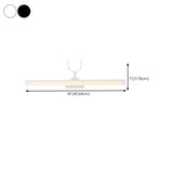 Simple Antler Design Black LED Vanity Mirror Light  #size