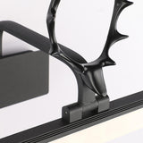 Simple Antler Design Black LED Vanity Mirror Light  Image - 7