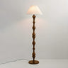 Simple Barrel Black Wooden LED Norden Floor Lamp Image - 5