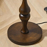 Simple Barrel Black Wooden LED Norden Floor Lamp Image - 6