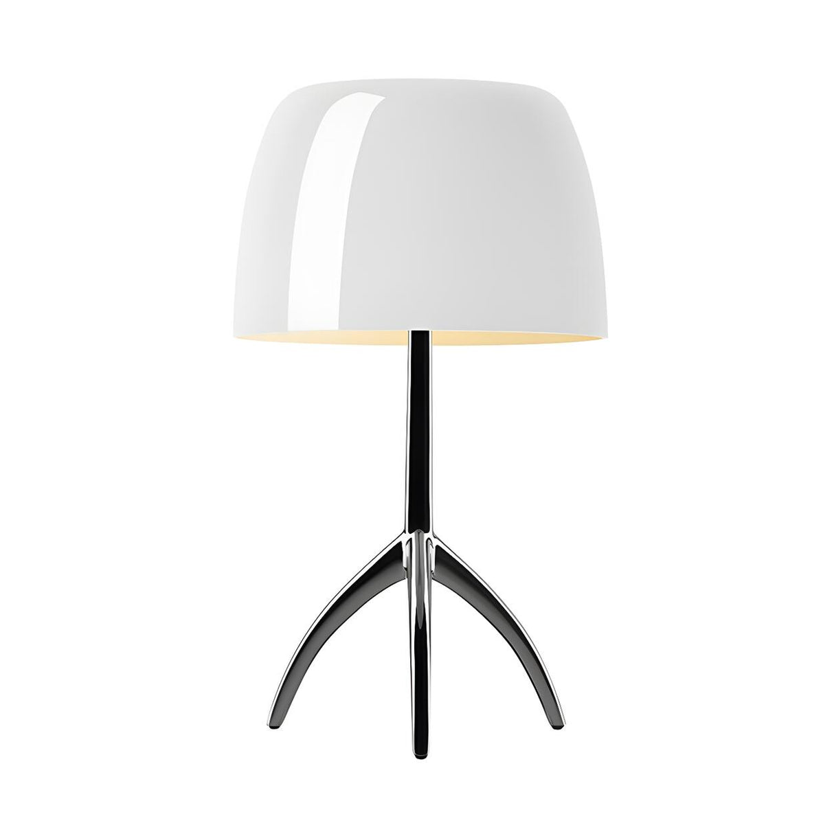 Simple Barrel Shade Metal Triangle Stand Table Lamp Image - 9