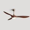 Simple Bedroom 3 Blade Wood Ceiling Fan with Light Image - 9