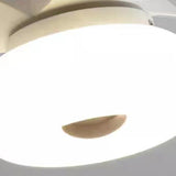 Simple Bedroom Wood 3 Blades Ceiling Fan with Light Image - 10