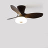 Simple Bedroom Wood 3 Blades Ceiling Fan with Light Image - 7