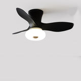 Simple Bedroom Wood 3 Blades Ceiling Fan with Light Image - 9