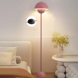 Simple Bedroom Yellow Pod Metal LED Floor Lamp Image - 3