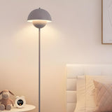 Simple Bedroom Yellow Pod Metal LED Floor Lamp Image - 4