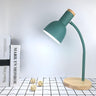 Simple Bell Shape Shade Wooden Base Modern Table Lamp Image - 8