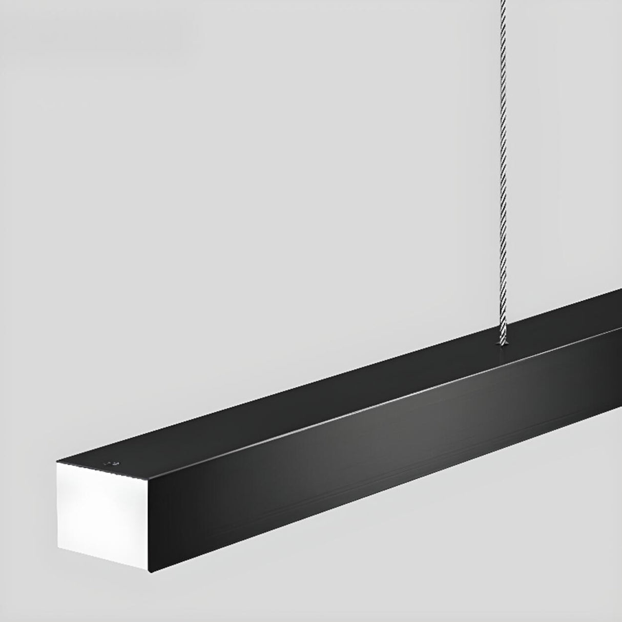 Simple Black Adjustable Linear Island Hanging Light Image - 10