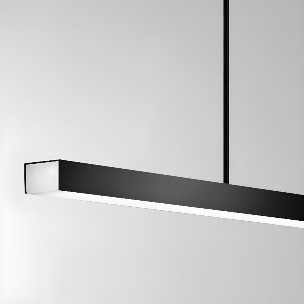 Simple Black Adjustable Linear Island Hanging Light Image - 14