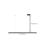 Simple Black Adjustable Linear Island Hanging Light Image - 17