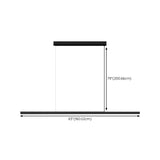 Simple Black Adjustable Linear Island Hanging Light Image - 22