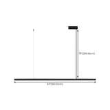 Simple Black Adjustable Linear Island Hanging Light Image - 23