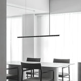 Simple Black Adjustable Linear Island Hanging Light Image - 6