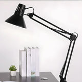 Simple Black Adjustable Metal Arm Study Table Lamp Image - 6