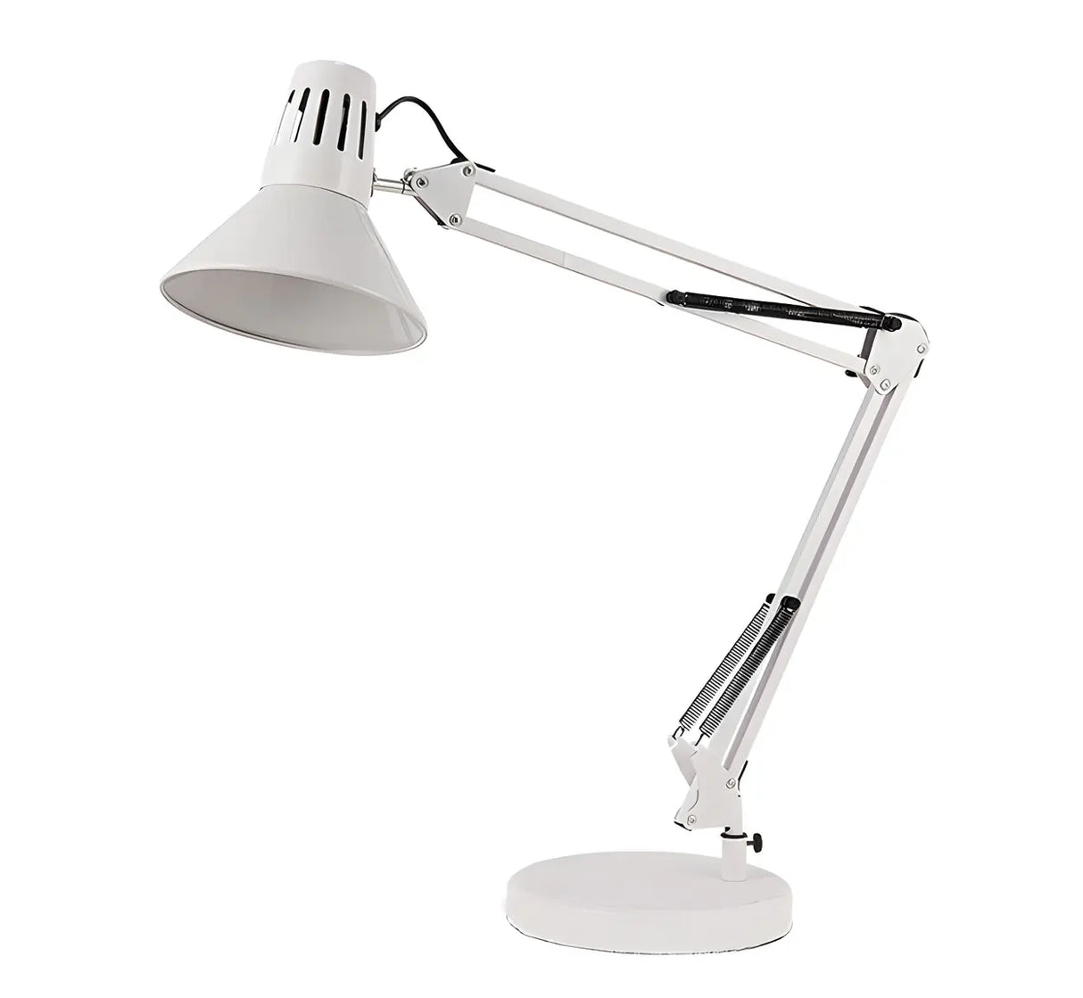 Simple Black Adjustable Metal Arm Study Table Lamp Image - 7