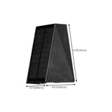 Simple Black Angular Metal Outdoor Solar Wall Light Image - 15