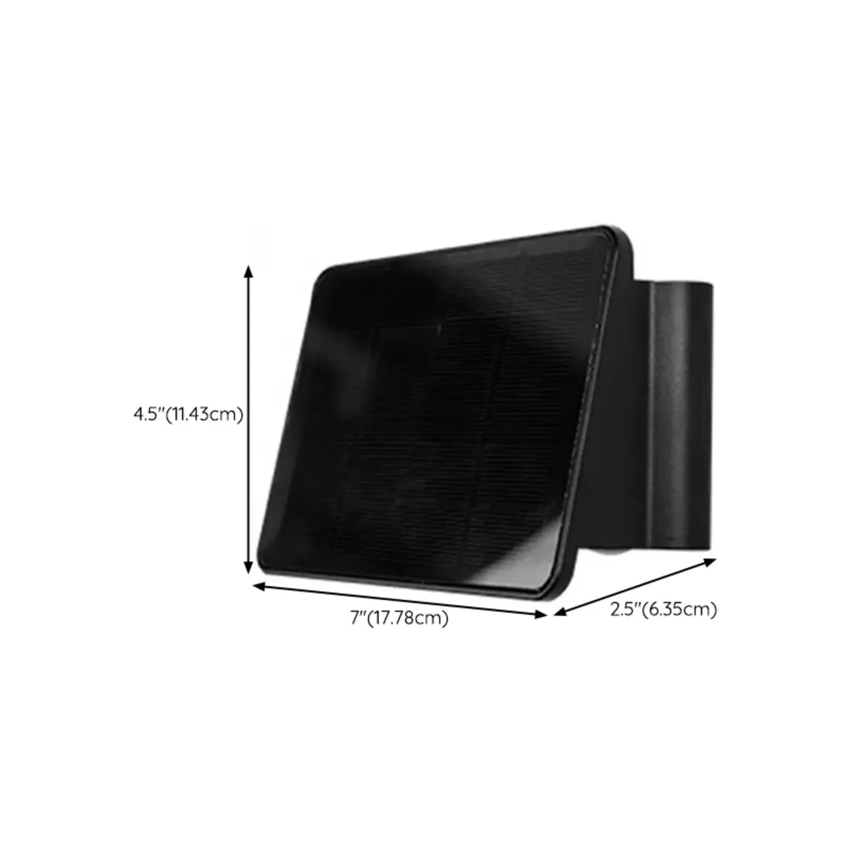 Simple Black Angular Metal Outdoor Solar Wall Light Image - 16