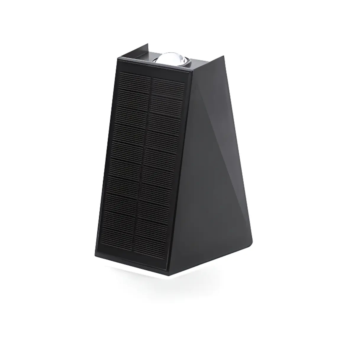 Simple Black Angular Metal Outdoor Solar Wall Light Image - 5