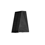 Simple Black Angular Metal Outdoor Solar Wall Light Image - 8