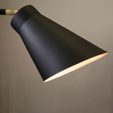 Simple Black Conical  Adjustable Shade Metal Table Lamp Image - 10