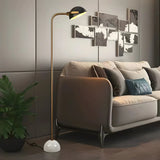 Simple Black Dome Adjustable Metal LED Floor Lamp Image - 14