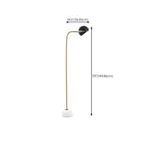 Simple Black Dome Adjustable Metal LED Floor Lamp #size