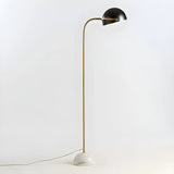 Simple Black Dome Adjustable Metal LED Floor Lamp Image - 2