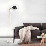 Simple Black Dome Adjustable Metal LED Floor Lamp Image - 3