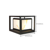 Simple Black Frame Square Metal Outdoor Lantern Lamp Image - 13