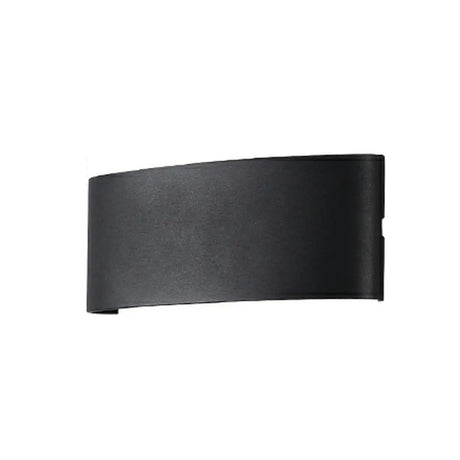 Simple Black Geometric  Exterior LED Up Down Wall Lamp Image - 2