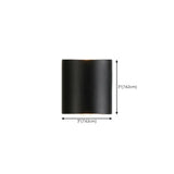 Simple Black Geometric External LED Metal Wall Lamp #size