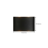 Simple Black Geometric External LED Metal Wall Lamp Image - 20