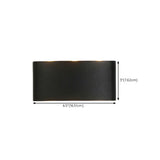 Simple Black Geometric External LED Metal Wall Lamp Image - 21