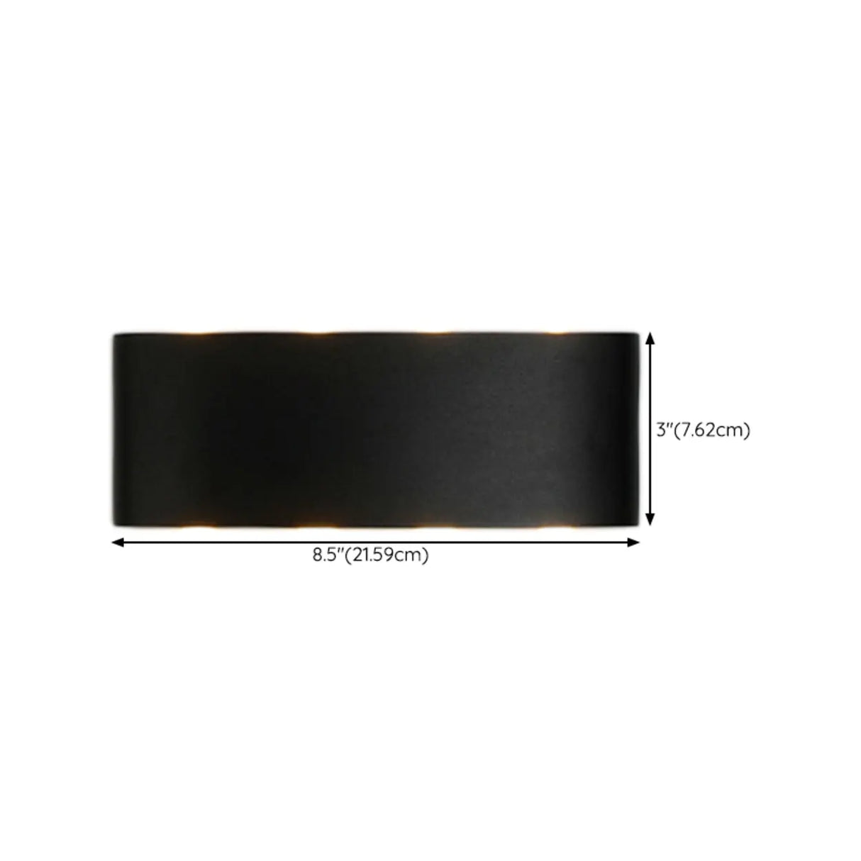 Simple Black Geometric External LED Metal Wall Lamp Image - 22