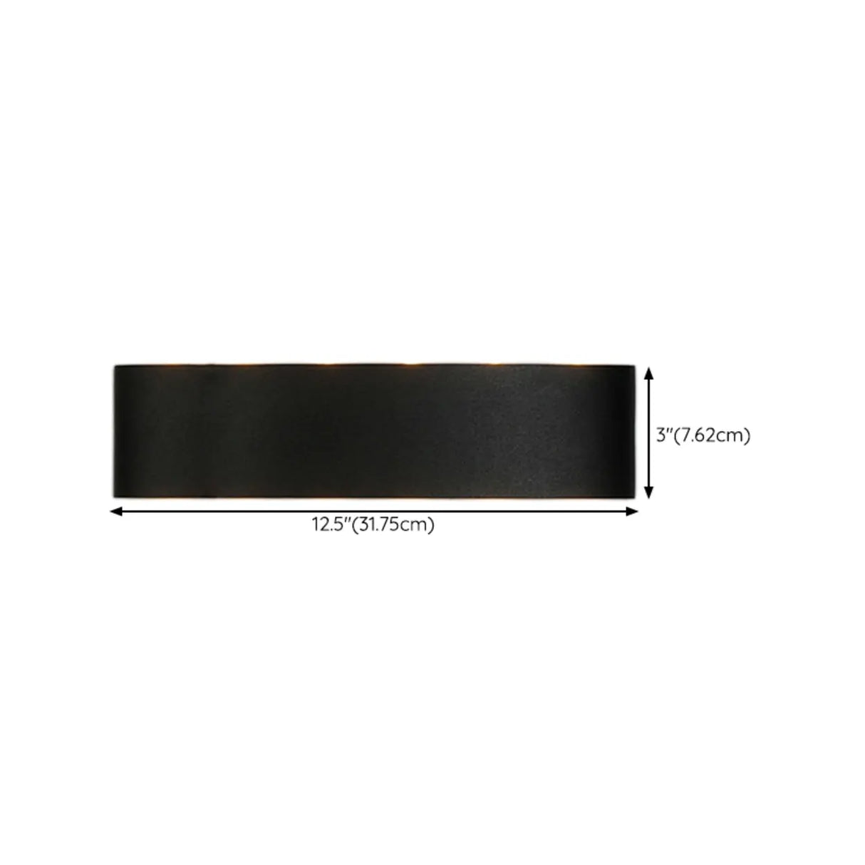 Simple Black Geometric External LED Metal Wall Lamp Image - 24