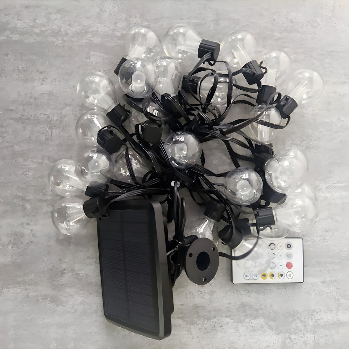 Simple Black Globe Bulb Festive LED String Lights Image - 11