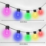 Simple Black Globe Bulb Festive LED String Lights #size