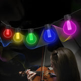 Simple Black Globe Bulb Festive LED String Lights Image - 7