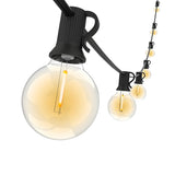 Simple Black Globe Bulb Festive LED String Lights Image - 8