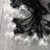 Simple Black Globe Bulb Festive LED String Lights Image - 9