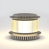 Simple Black LED Cylindrical Metal Outdoor Post Lamp Image - 6