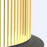 Simple Black LED Cylindrical Metal Outdoor Post Lamp Image - 9